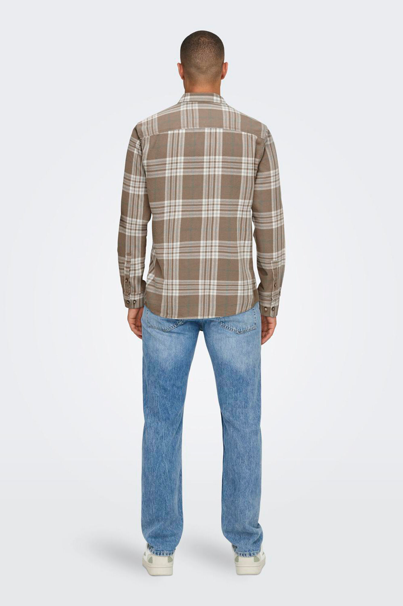 Only & Sons Camisa de hombre de cuadros slim fit.