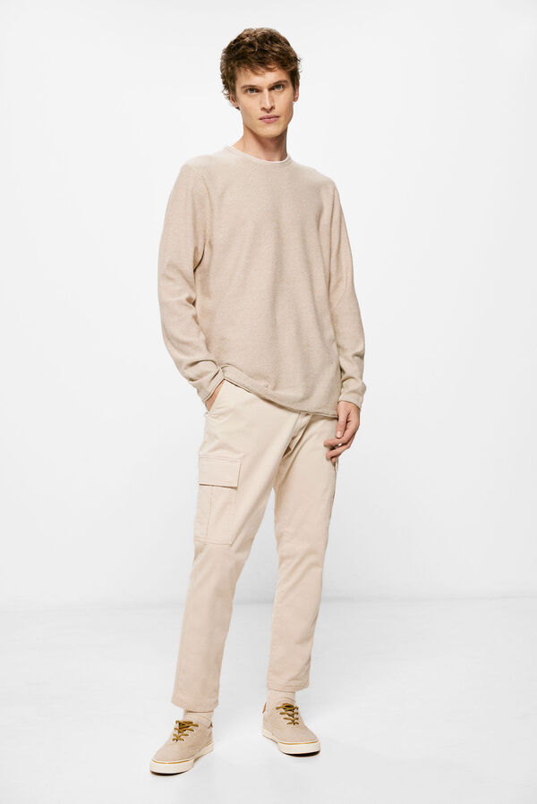 Springfield Jersey estructura contraste cuello beige