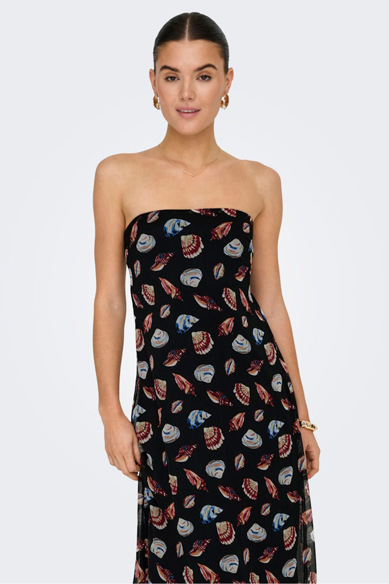 Only Vestido largo palabra de honor