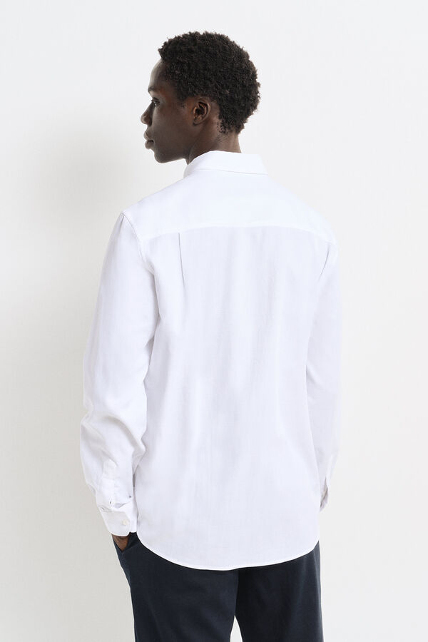 Springfield Camisa social bicolor branco