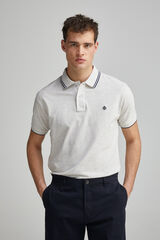 Springfield Polo piqué detalhes contraste regular fit cinzento