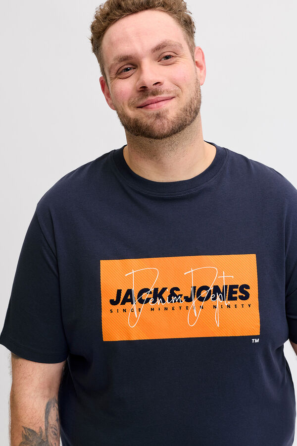 Jack & Jones PLUS T-shirt logo azul