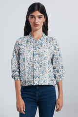Springfield Blusa plumetti lace azul