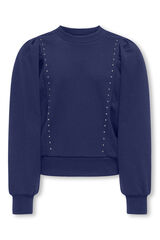 Only Girls Sweatshirt com brilhantes azul