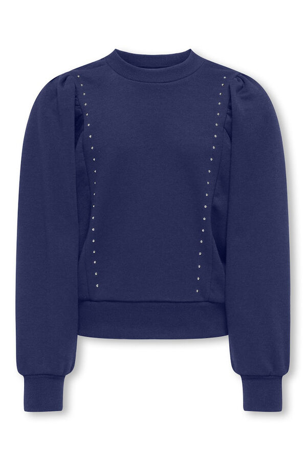 Only Girls Sweatshirt com brilhantes azul