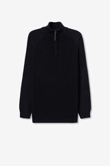 Tiffosi Jersey de Punto con Cremallera azul