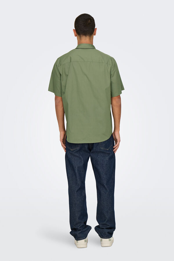 Only & Sons Camisa manga curta verde