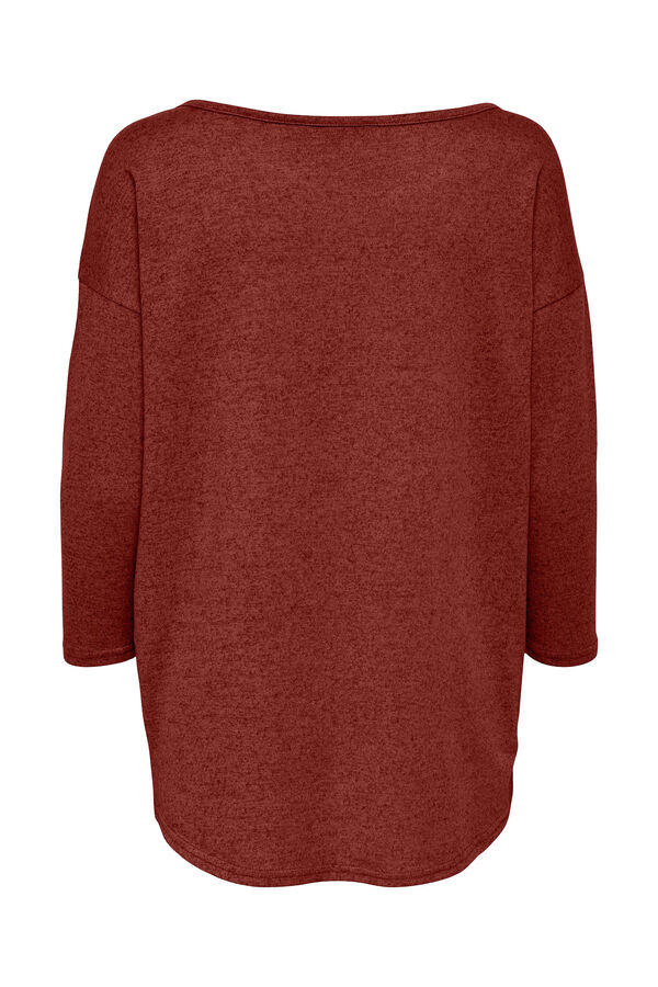 Only Camiseta fluida de manga meia  cru