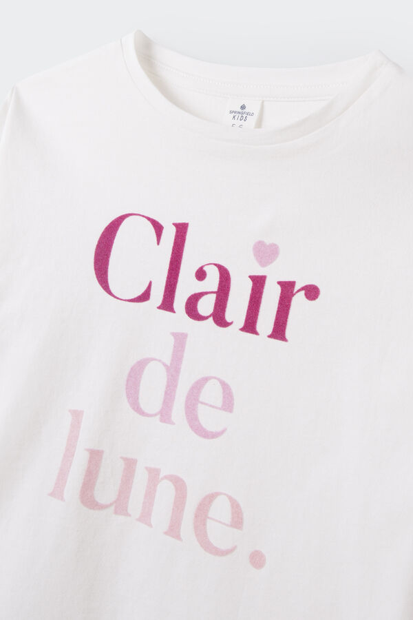 Springfield Camiseta "Clair de Lune" niña arena