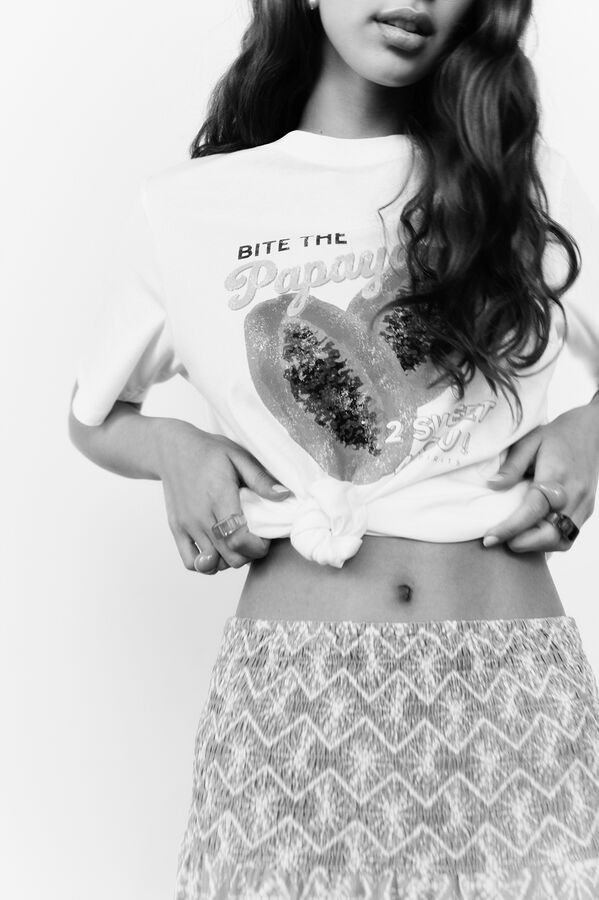 High Spirits Papaya t-shirt blanco