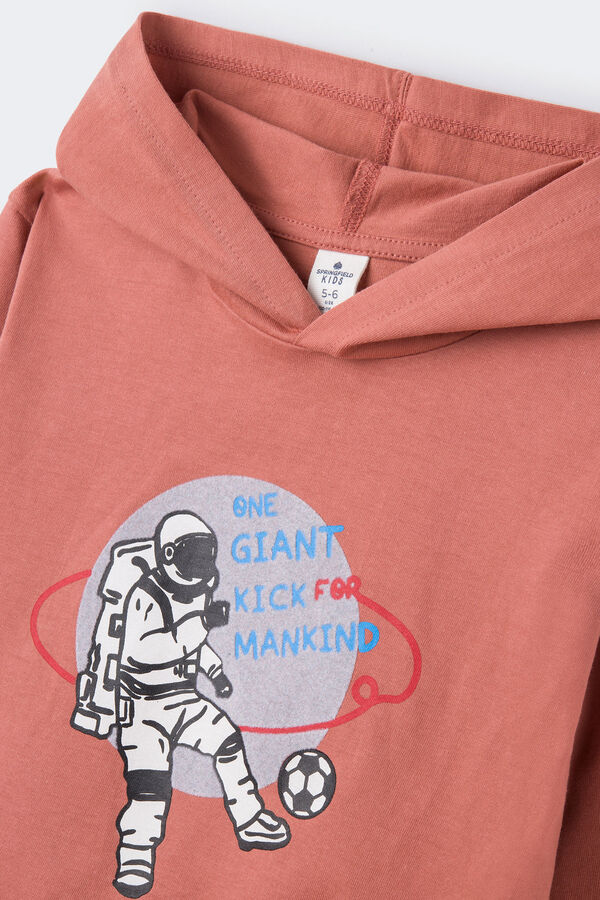 Springfield Camiseta astronauta futbolista niño vino