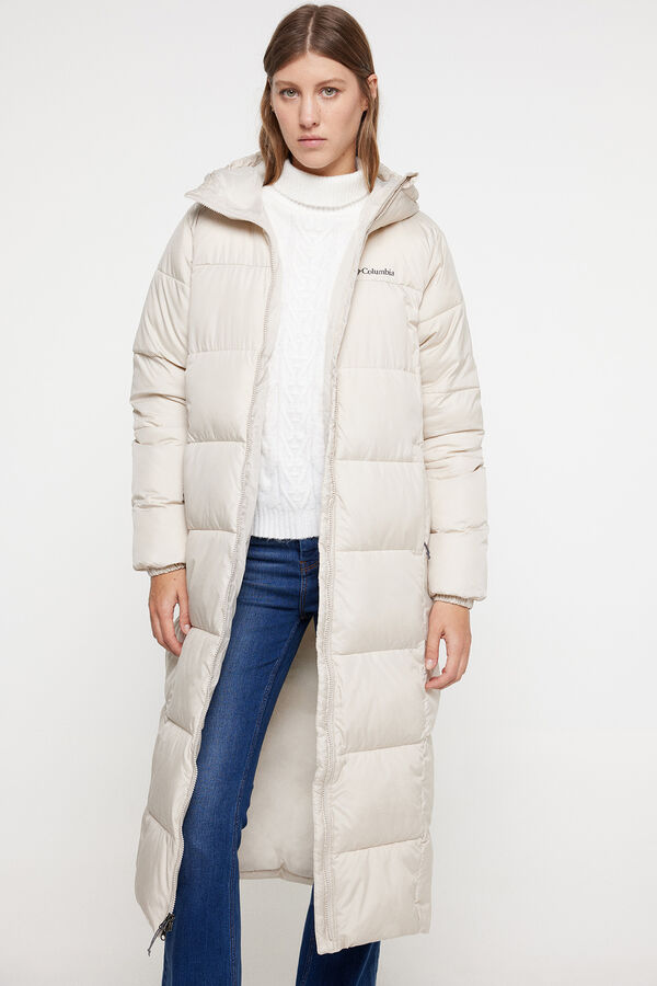 Columbia Abrigo largo acolchado Columbia Puffect™ para mujer beige