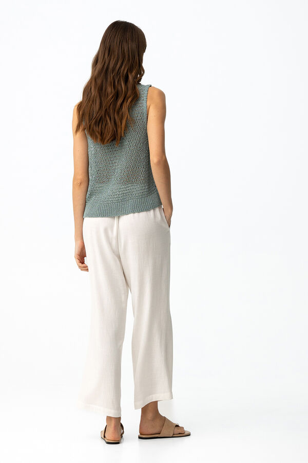Tiffosi Pantal&oacute;n culotte ancho blanco