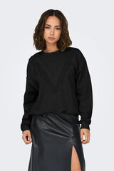 JDY Sudadera de cuello redondo negro