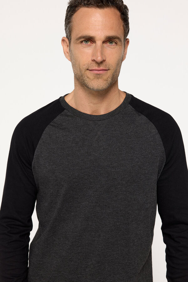 Brave Soul Camisola manga comprida com contraste cinzento