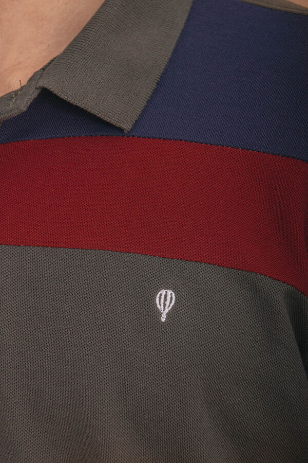 Celopman Polo com pain&eacute;is verdes verde