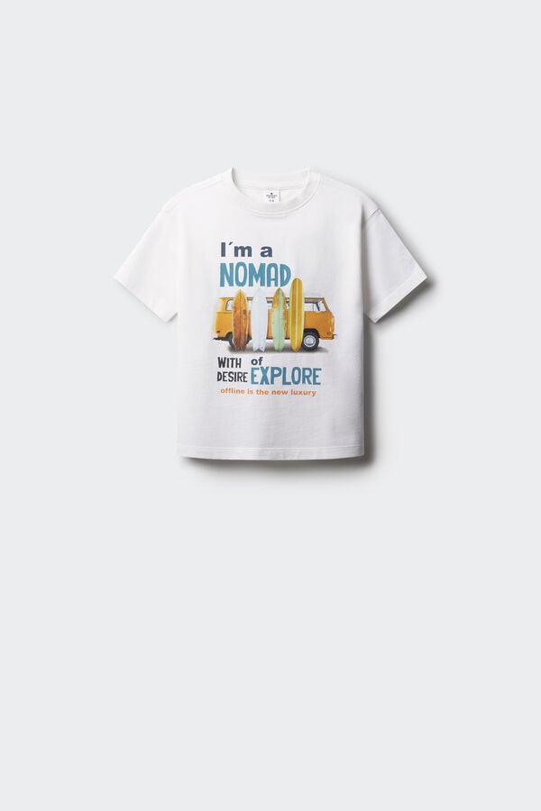 Springfield Kids Camiseta Furgoneta ni&ntilde;o marfil