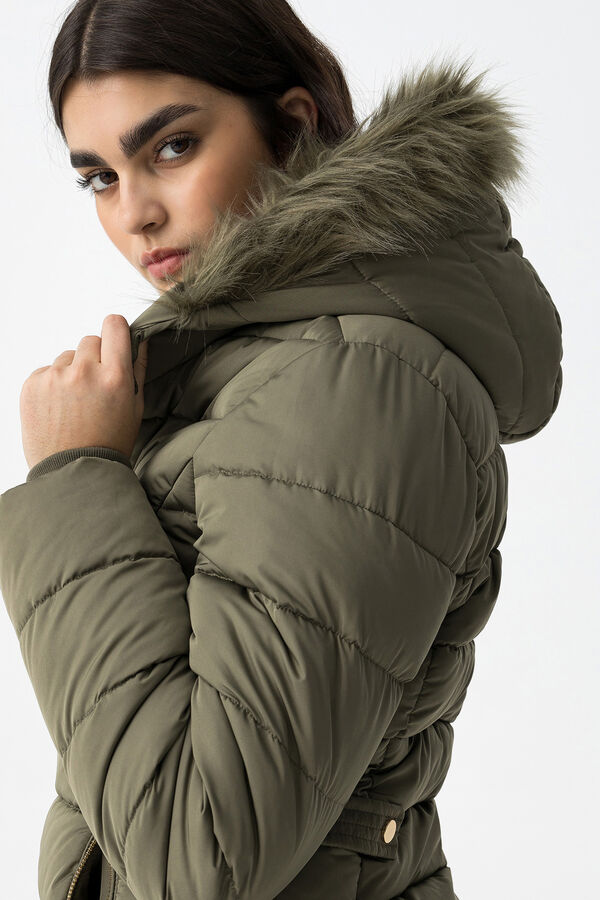 Tiffosi Casaco acolchoado com capuz bege