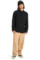 Quiksilver Motherfly Solid - Camisa de manga larga para hombre negro