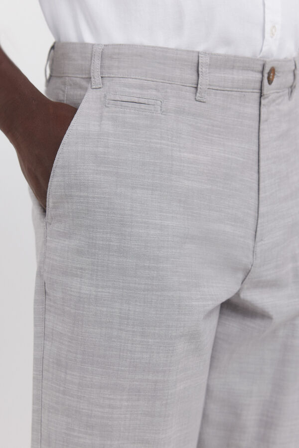 Springfield Bermuda chambray comfort slim fit gris