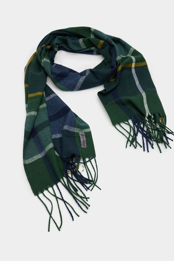 Springfield Cachecol xadrez xadrez verde e azul verde