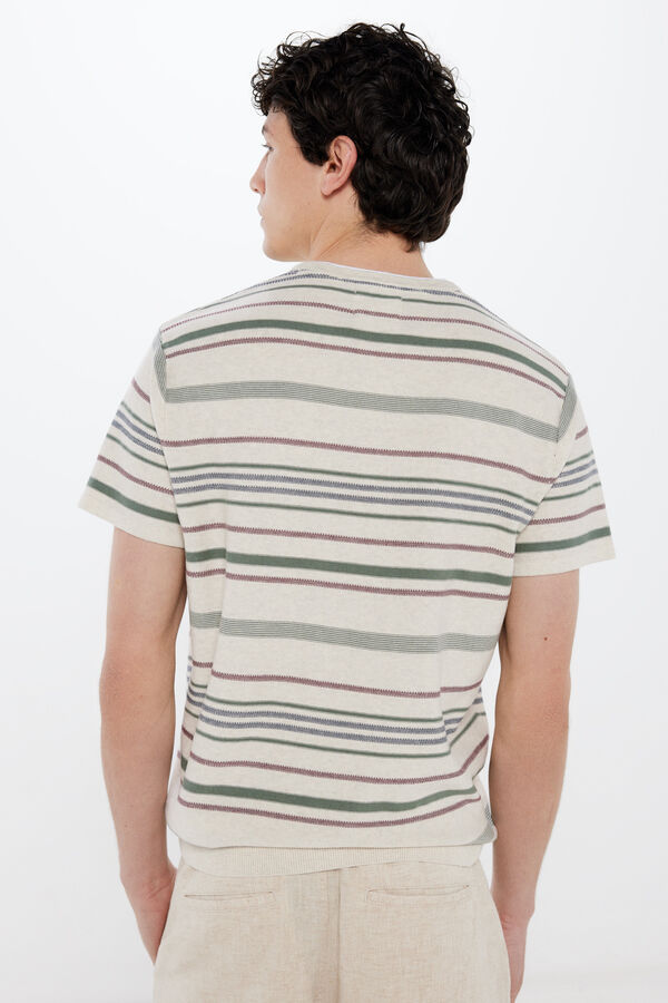 Springfield Camisola de manga curta &agrave;s riscas verde