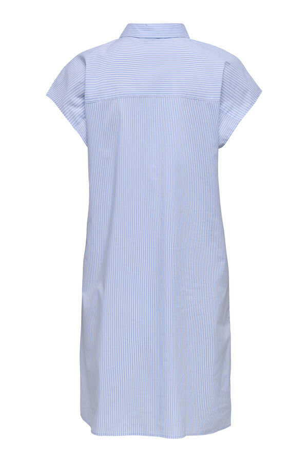 JDY Vestido curto camiseiro azul