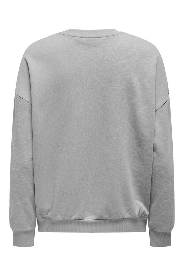 Only Sudadera con dibujo frontal en relieve gris