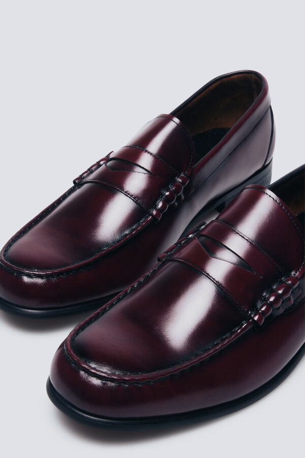 Springfield M&aacute;scara de mocassim de pele vermelho