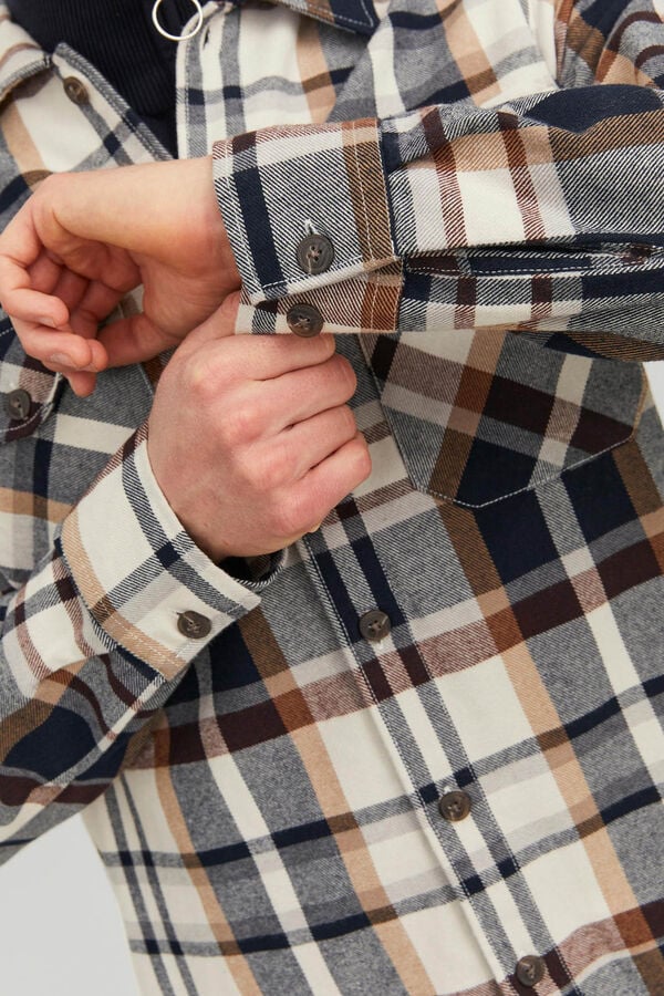 Jack & Jones Sobrecamisa xadrez branco