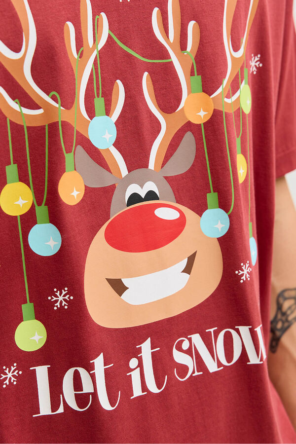 Jack & Jones T-shirt de Natal de manga curta vermelho