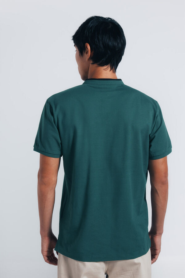 Springfield Polo piqu&eacute; cuello mao slim fit verde