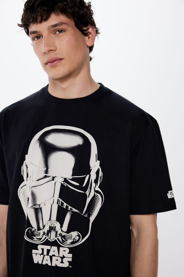 Springfield Camiseta Stars Wars Helmet negro