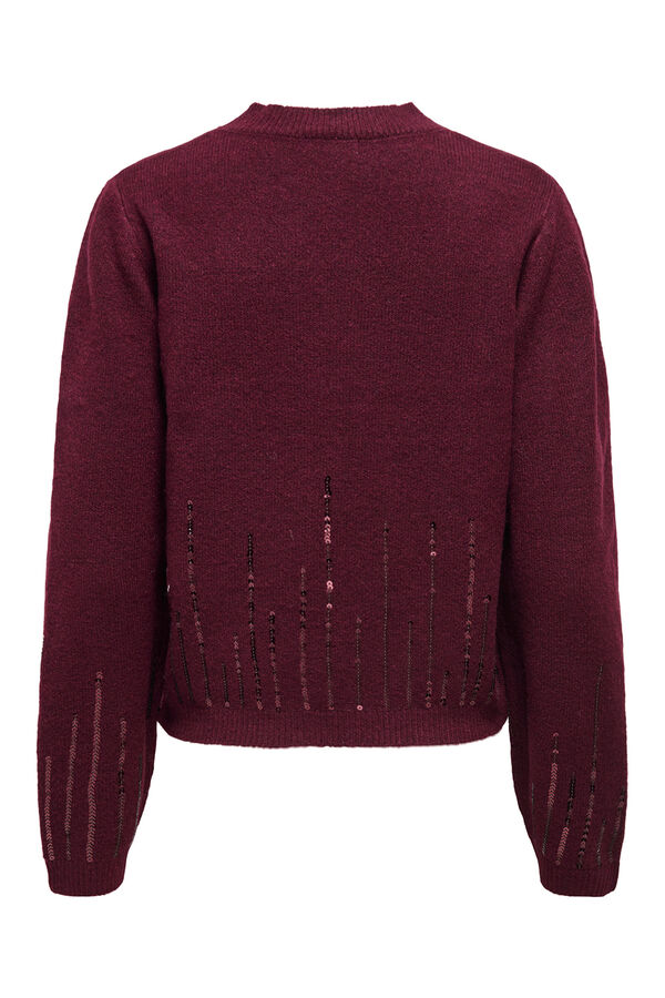 JDY Camisola de gola redonda vermelho