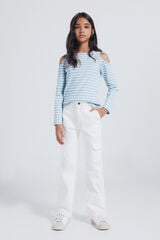 Springfield Kids Pantal&oacute;n cargo ni&ntilde;a blanco