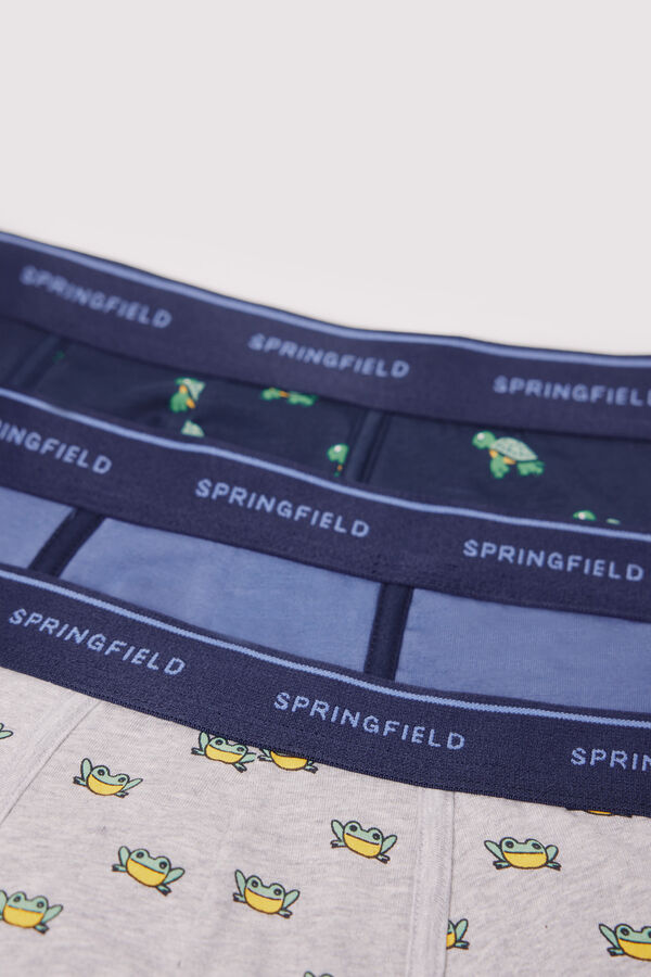 Springfield Pack 3 boxers estampados azul
