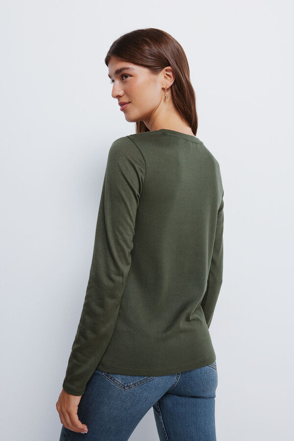 Springfield Camiseta hombros crochet kaki