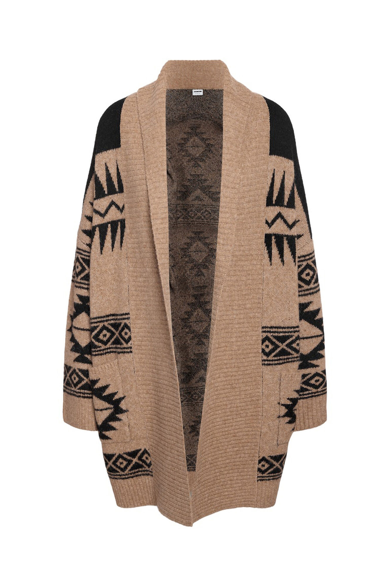 Noisy May casaco de malha de gola &eacute;tnica