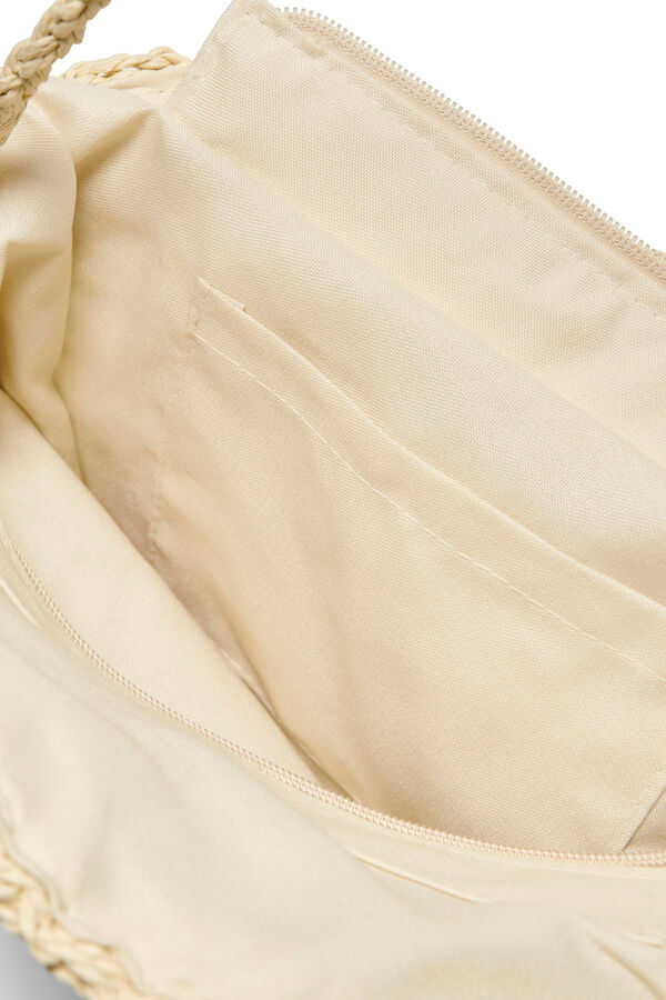 Only Mala redonda palha bege