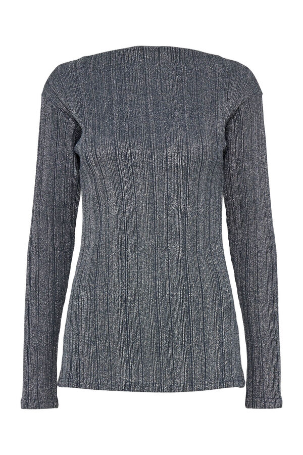 Pieces Camiseta Lurex azul