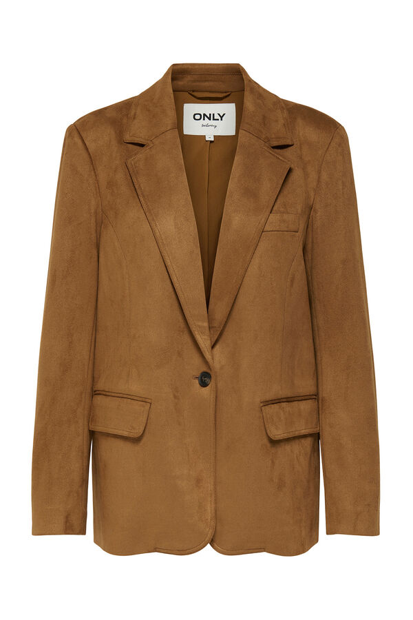 Only Blazer de traje de ante nude