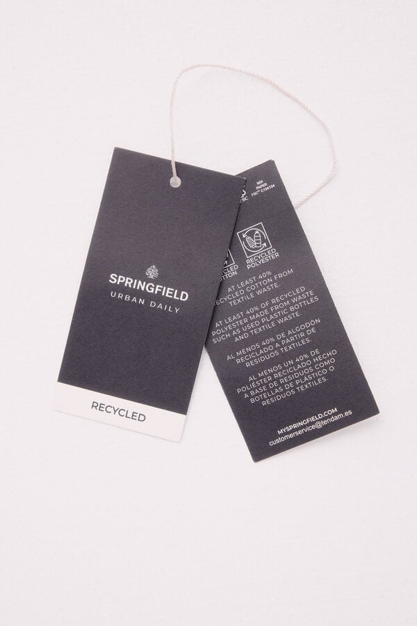 Springfield Cardigan de riscas manga curta verticalmente azul