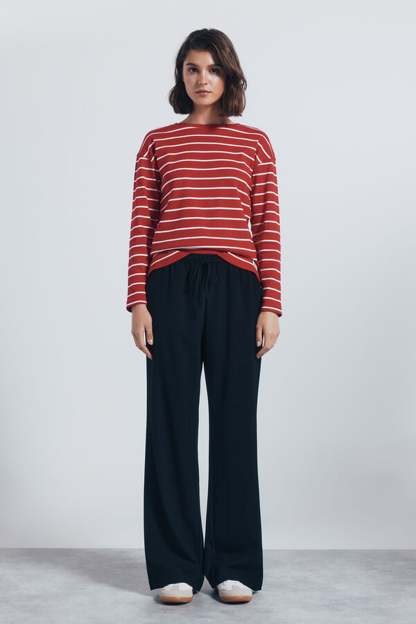 Springfield Pantal&oacute;n jogger ancho negro