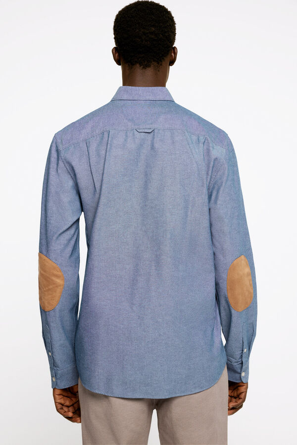 Springfield Camisa pinpoint coderas azul