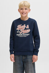 Jack & Jones Junior Sweatshirt logo grande azul