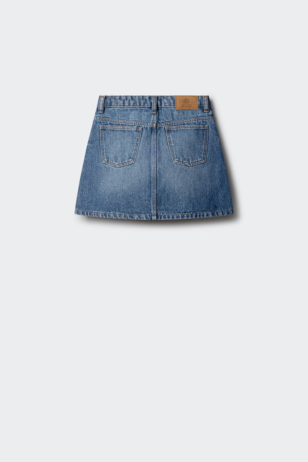 Springfield Kids Saia denim com bot&otilde;es menina azul