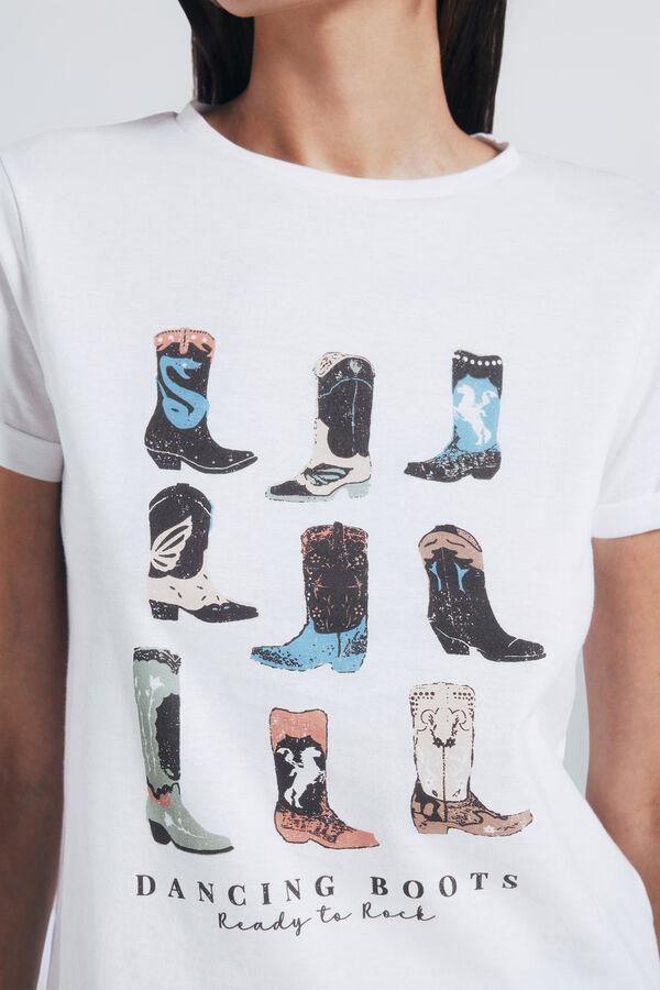 Springfield Camiseta "Dancing boots" marr&oacute;n