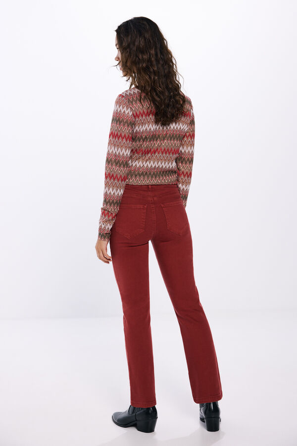 Springfield Jeans kick flare color burdeos