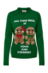 Only Jersey navide&ntilde;o de punto verde