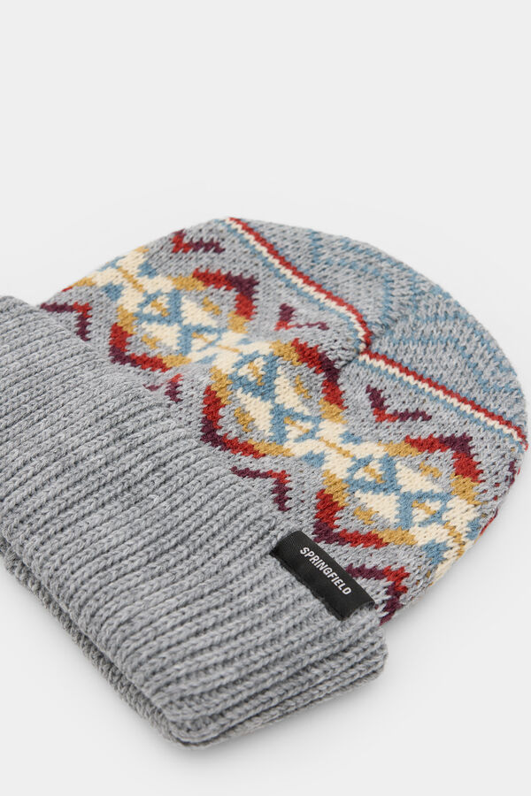 Springfield Gorro beanie jacquard gris gris